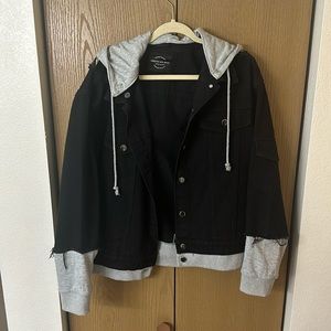 Distressed denim jacket